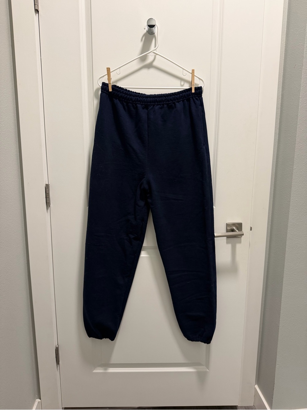 Gildan Navy Sweatpants with White Drawstring